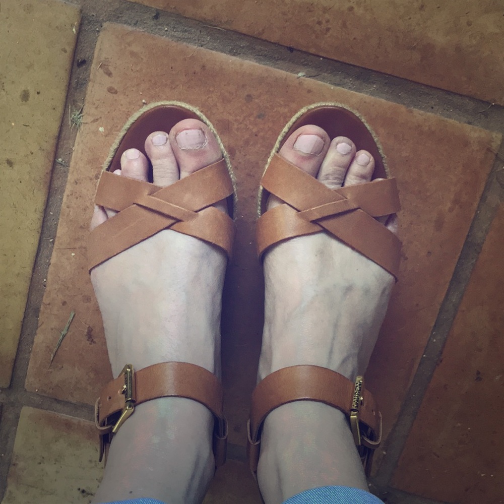 🌟Ralph Lauren 3” wedge w/ leather upper🌟Sz. 9